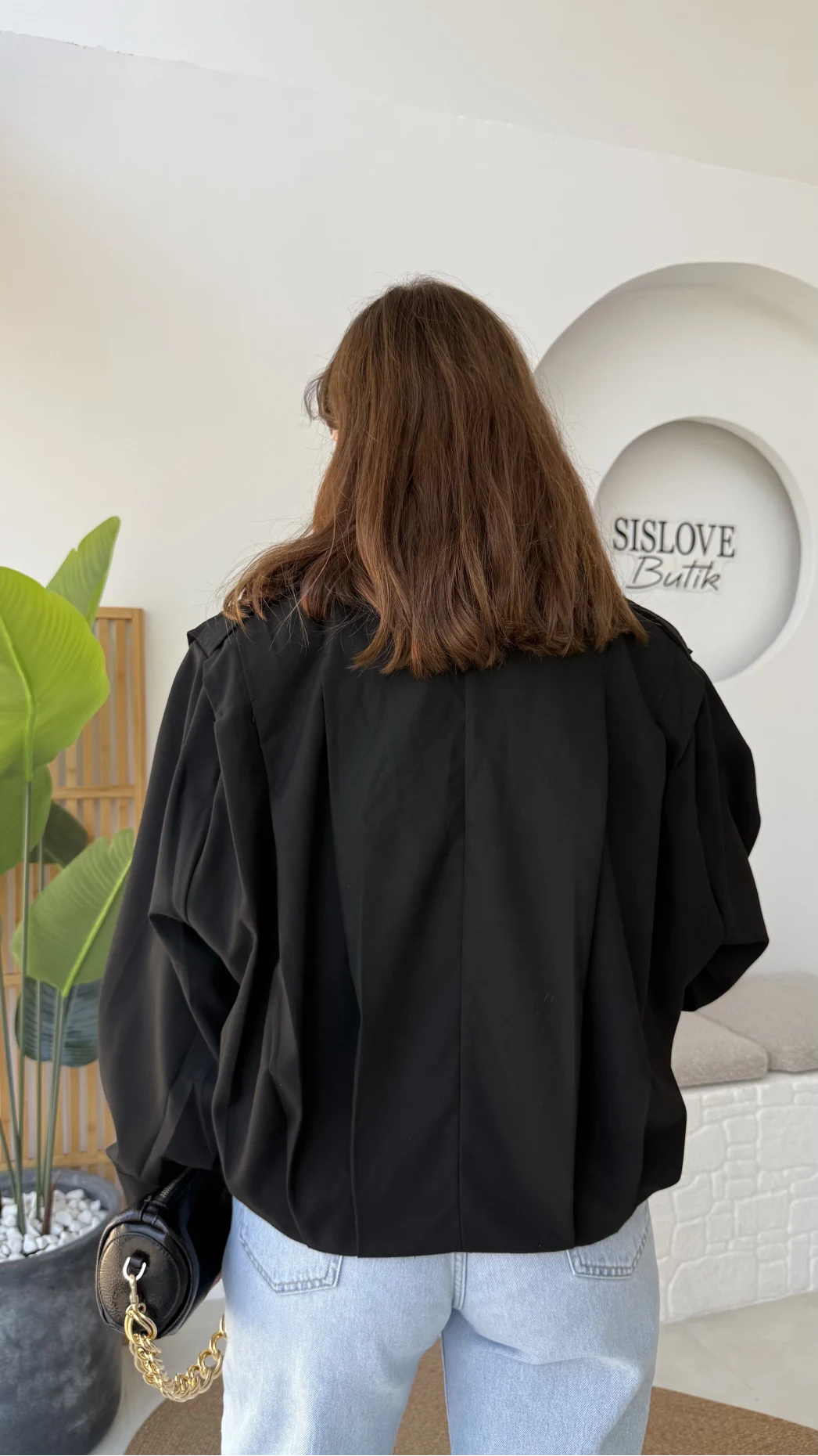 Pileli Trençkot - Siyah