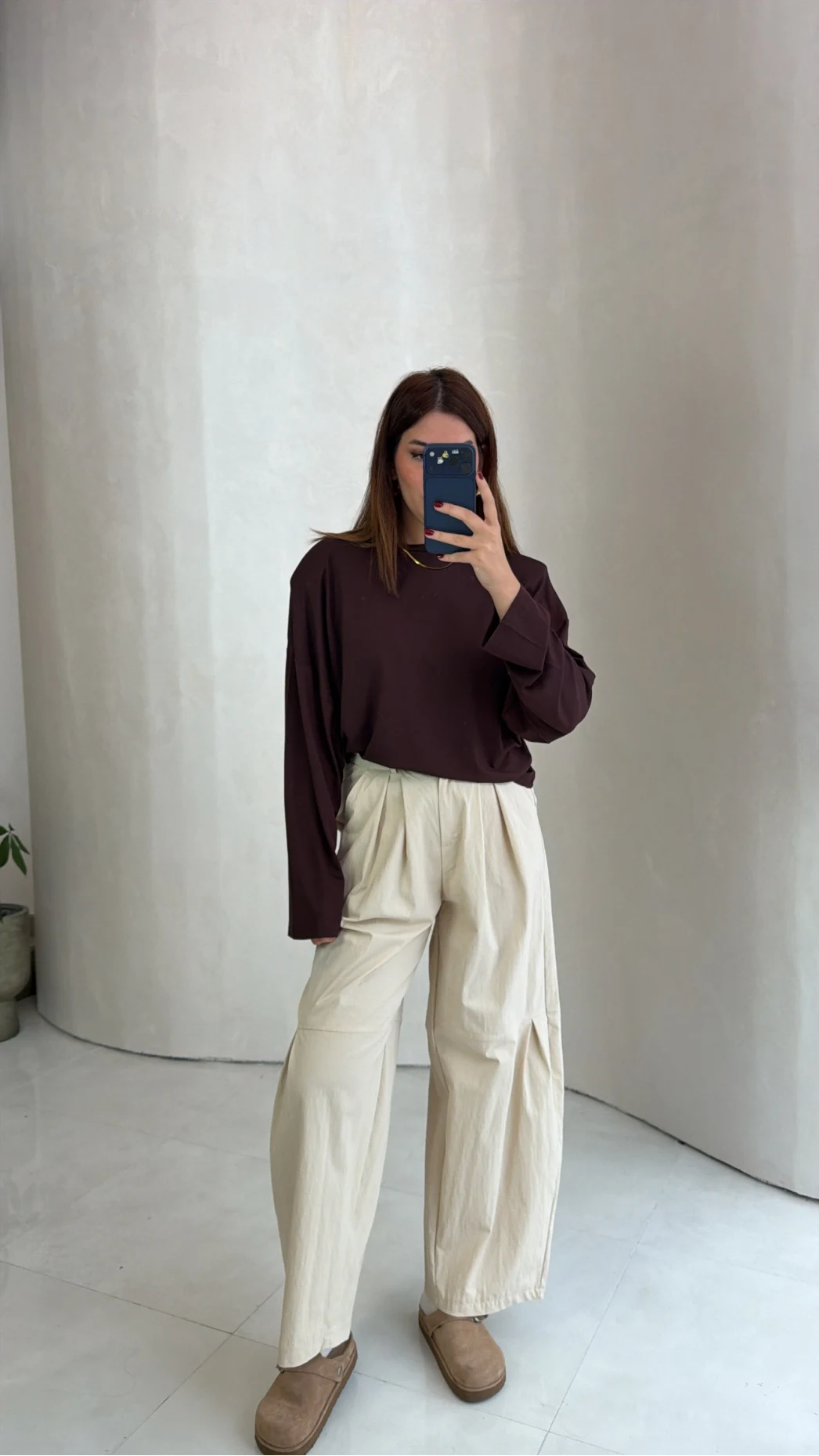 Pilili Barrel Pantolon - Krem - Kod: 51490
