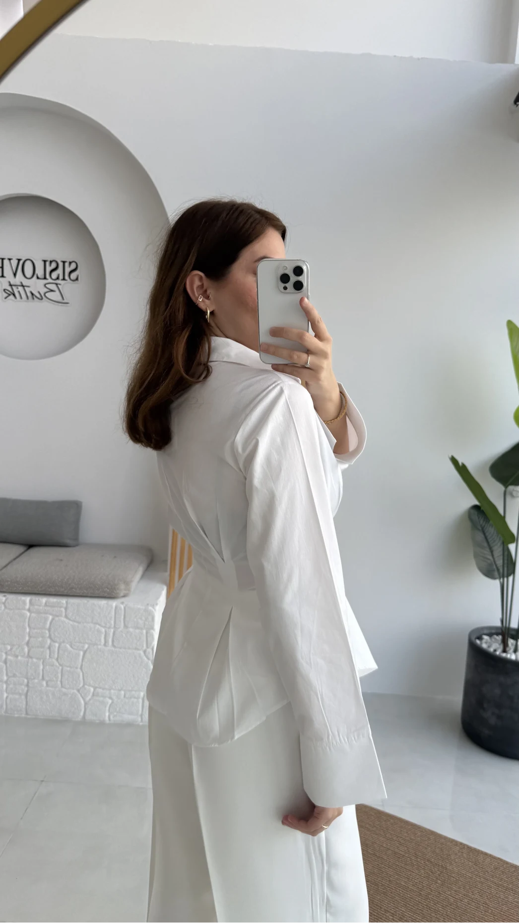 Pilili Gömlek - Beyaz - Kod: 4965