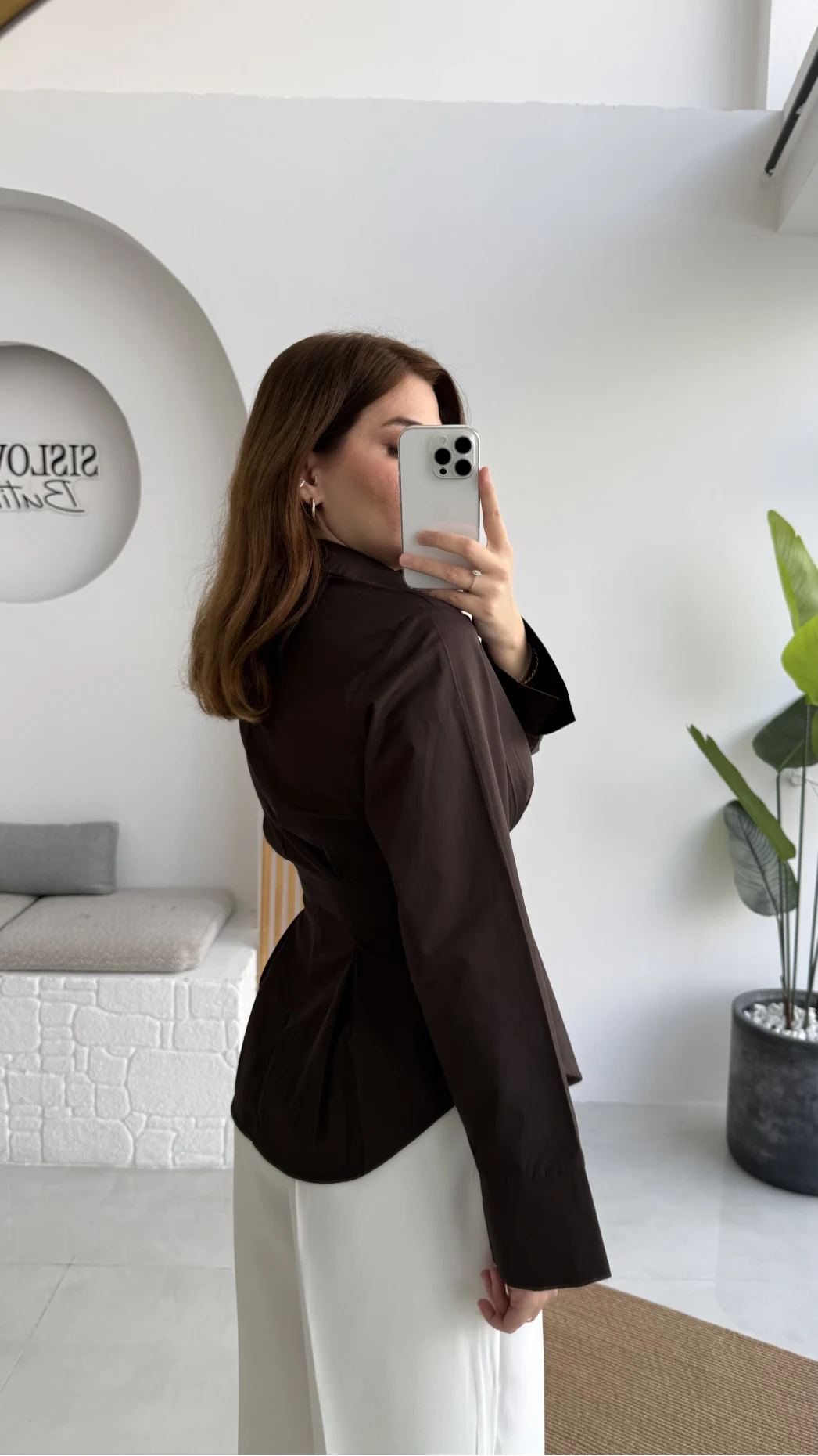 Pilili Gömlek - Kahve - Kod: 4965