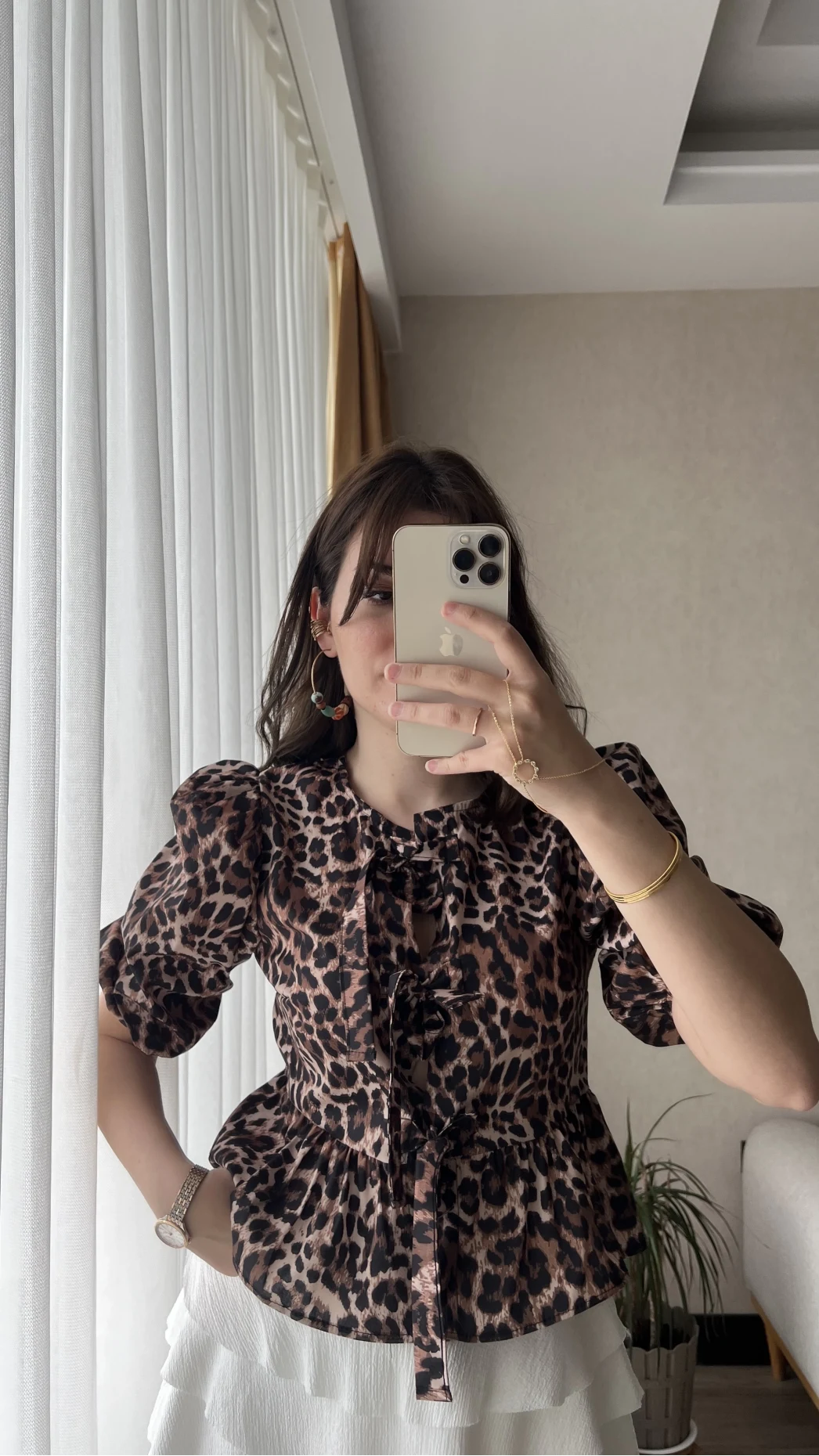Pinella Leoplarlı Gömlek