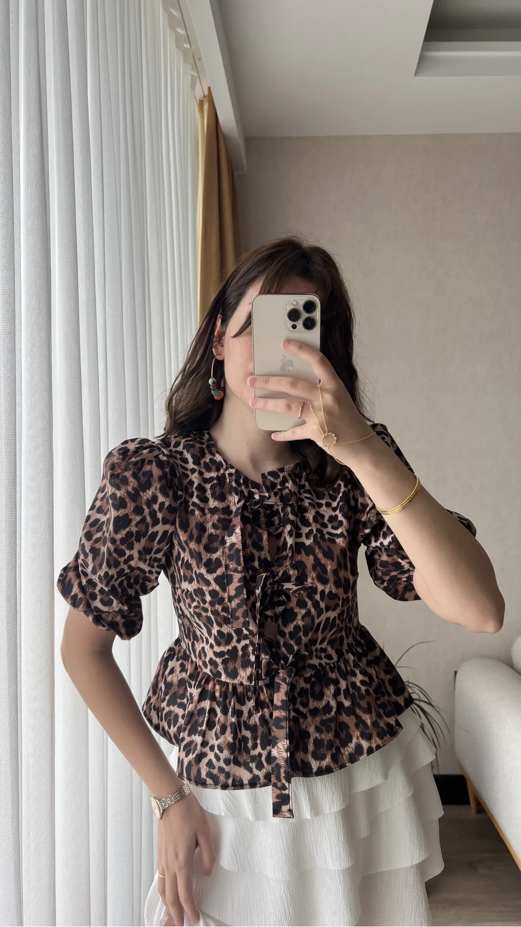 Pinella Leoplarlı Gömlek