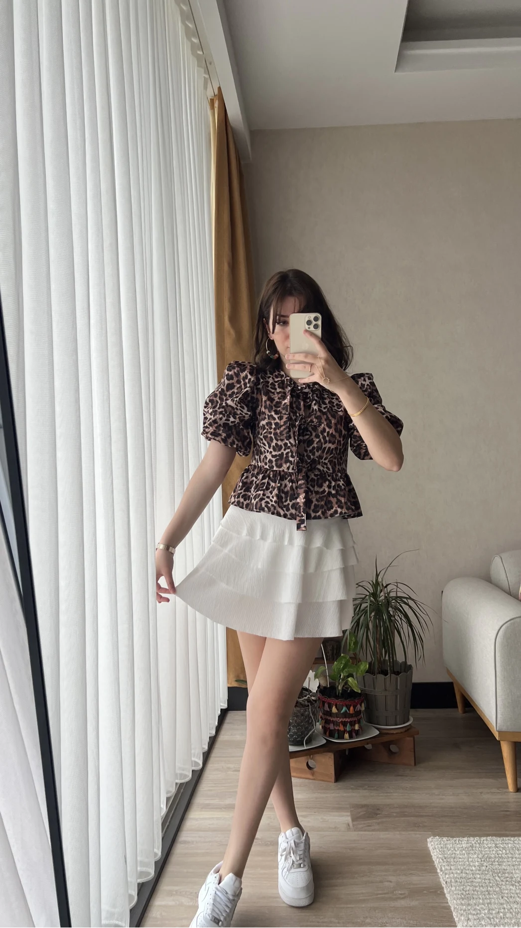 Pinella Leoplarlı Gömlek