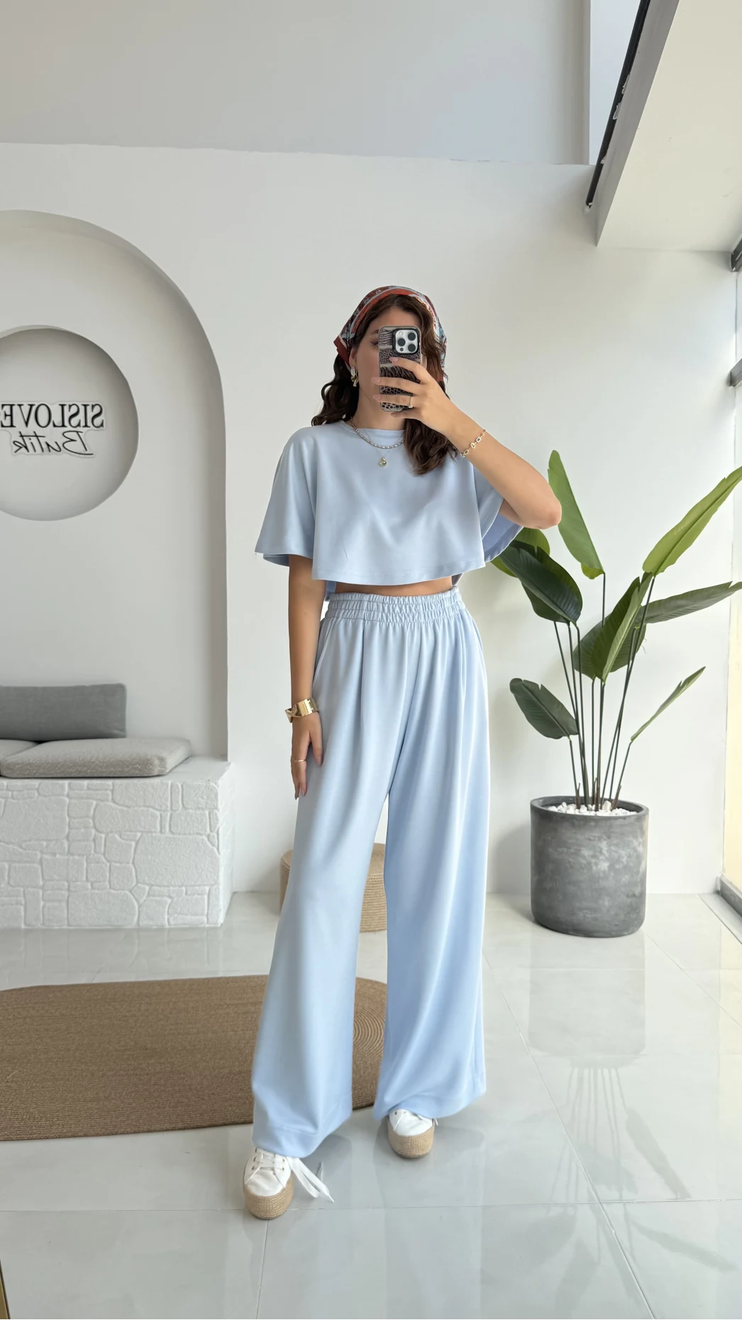 Pinky Yarasa Kol Eşofman Takımı - Mavi