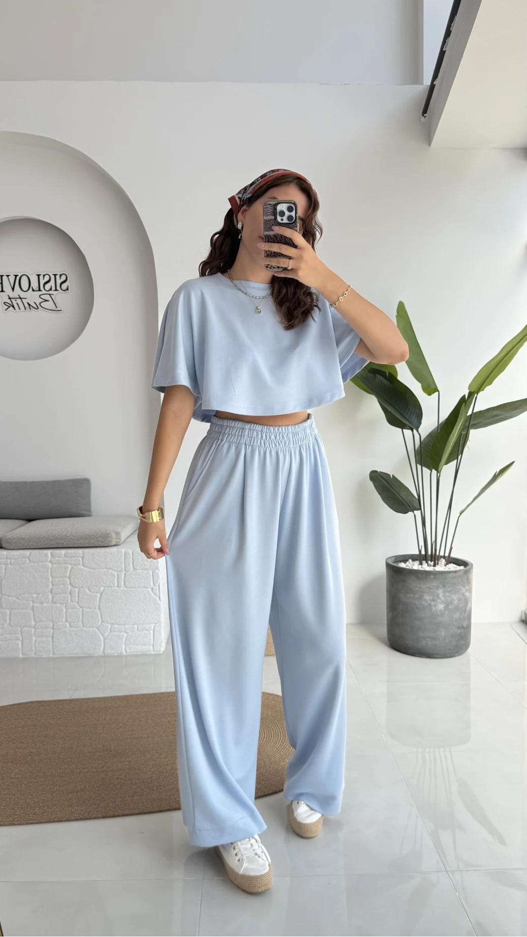 Pinky Yarasa Kol Eşofman Takımı - Mavi