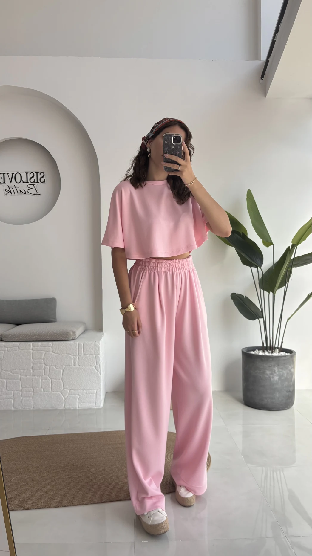 Pinky Yarasa Kol Eşofman Takımı - Pembe