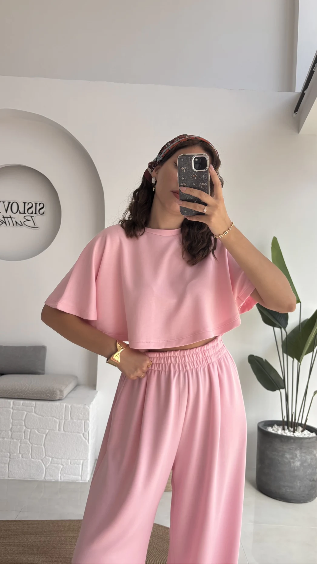 Pinky Yarasa Kol Eşofman Takımı - Pembe