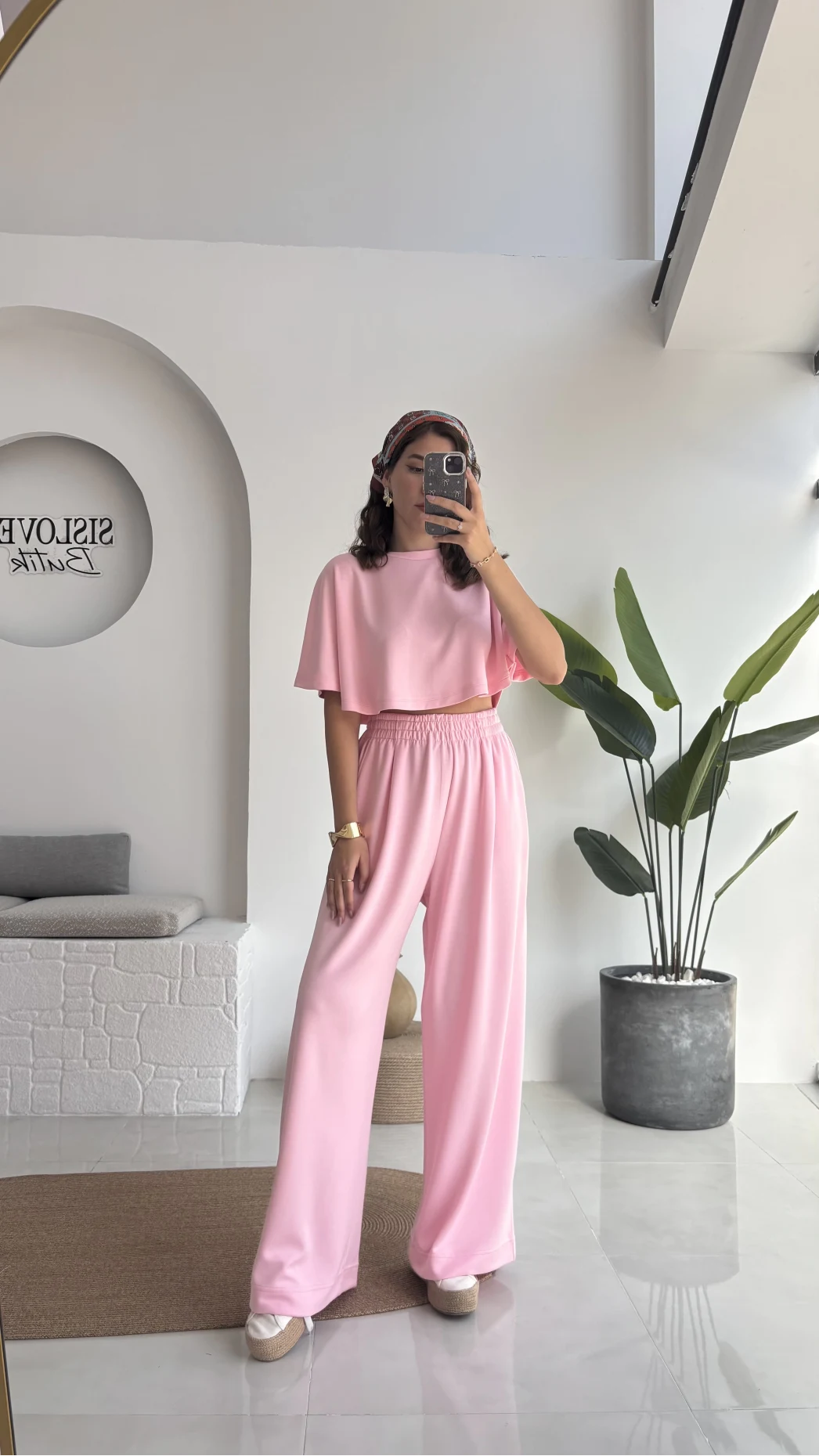 Pinky Yarasa Kol Eşofman Takımı - Pembe