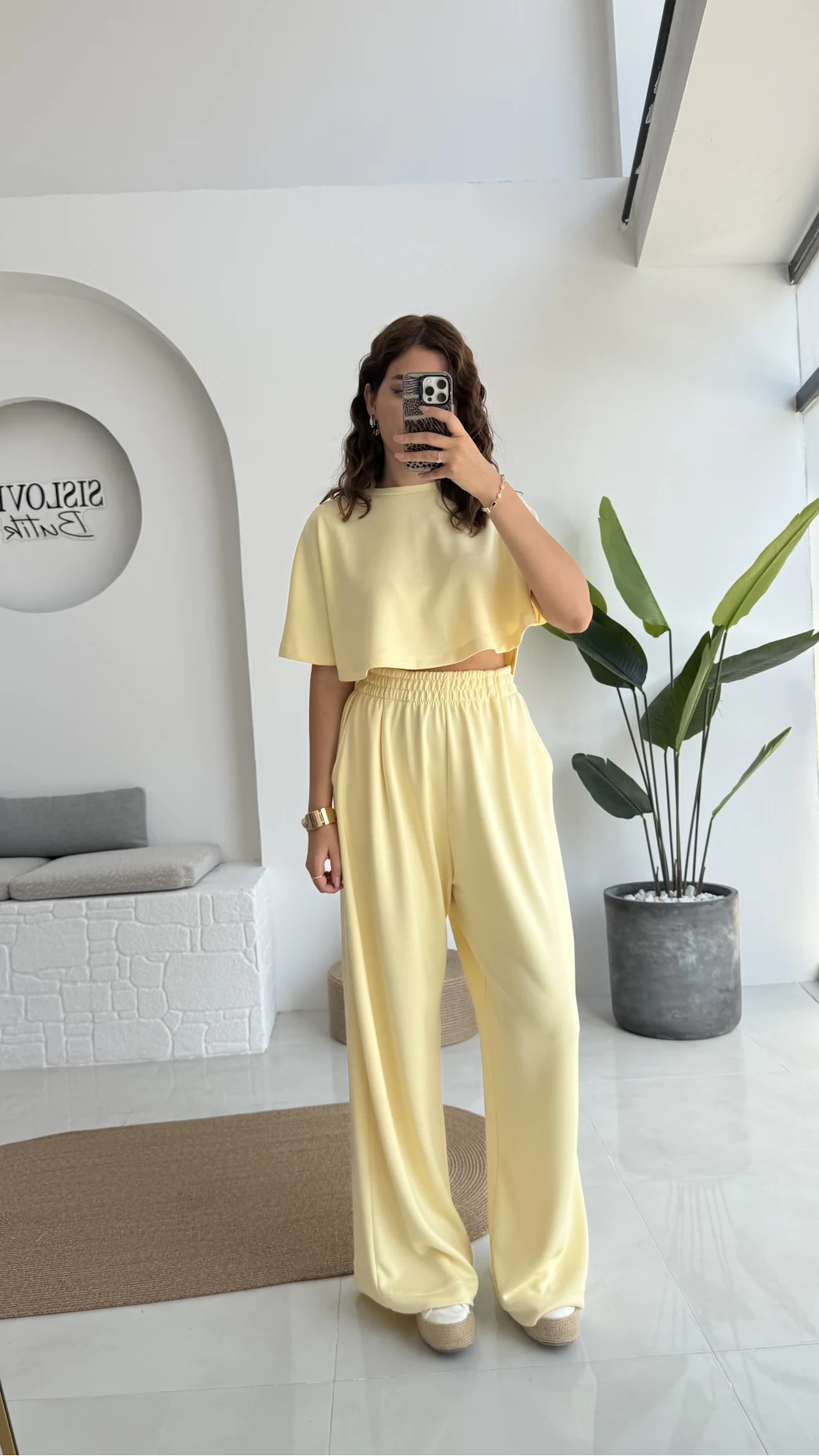 Pinky Yarasa Kol Eşofman Takımı - Sarı