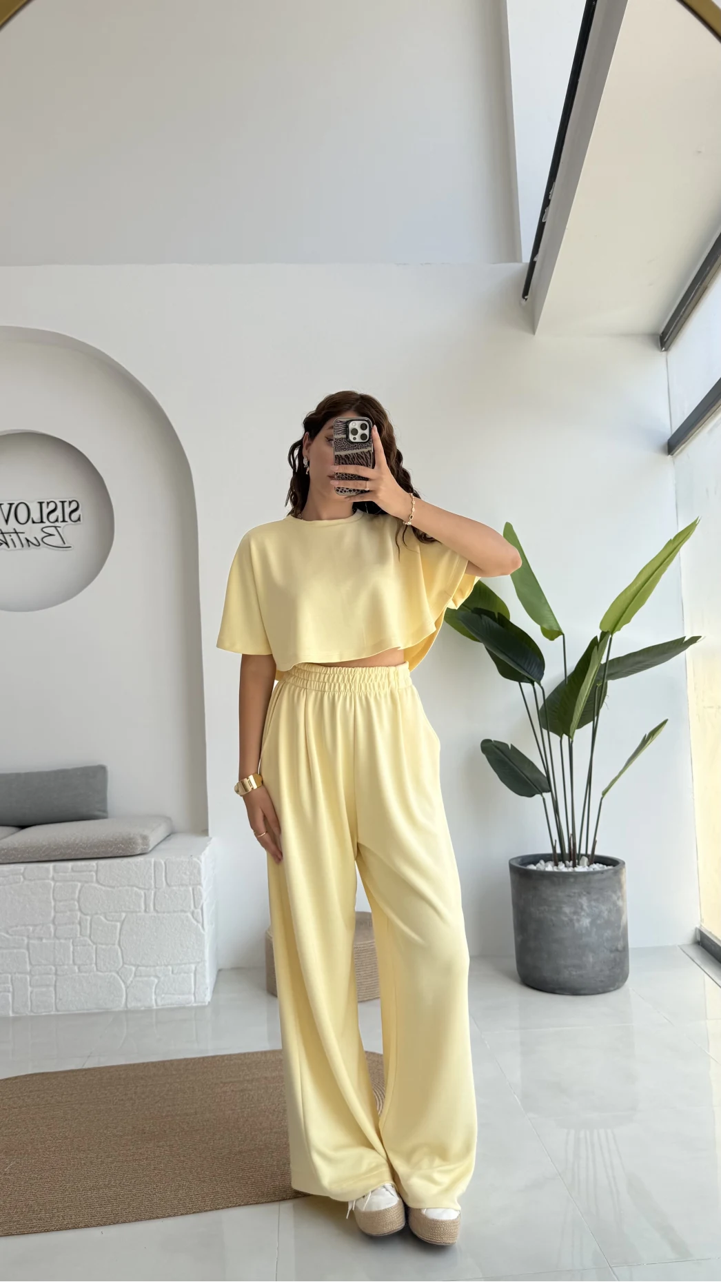 Pinky Yarasa Kol Eşofman Takımı - Sarı