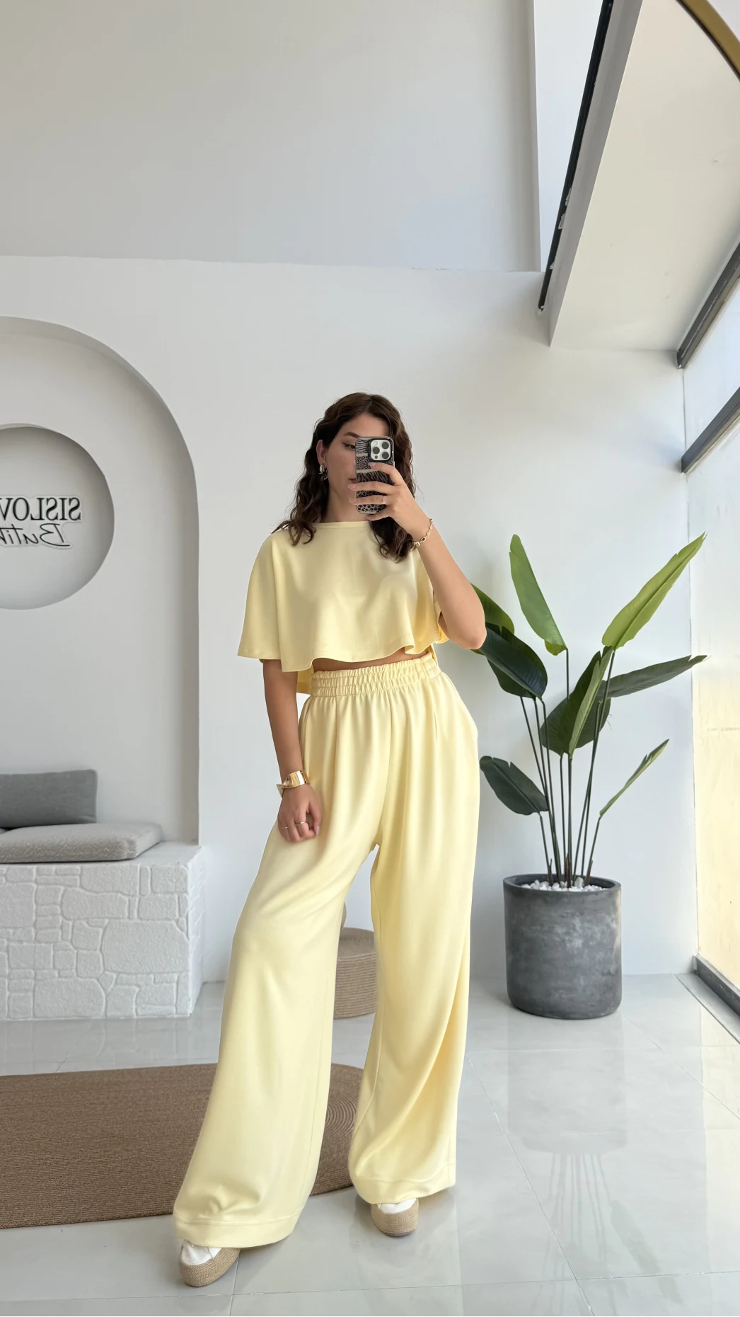 Pinky Yarasa Kol Eşofman Takımı - Sarı