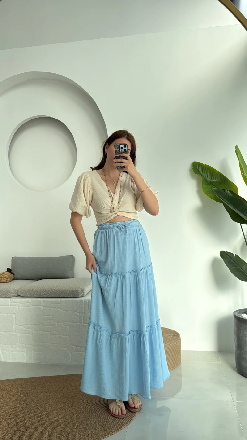 Pinterst Etek Astarlı Mavi