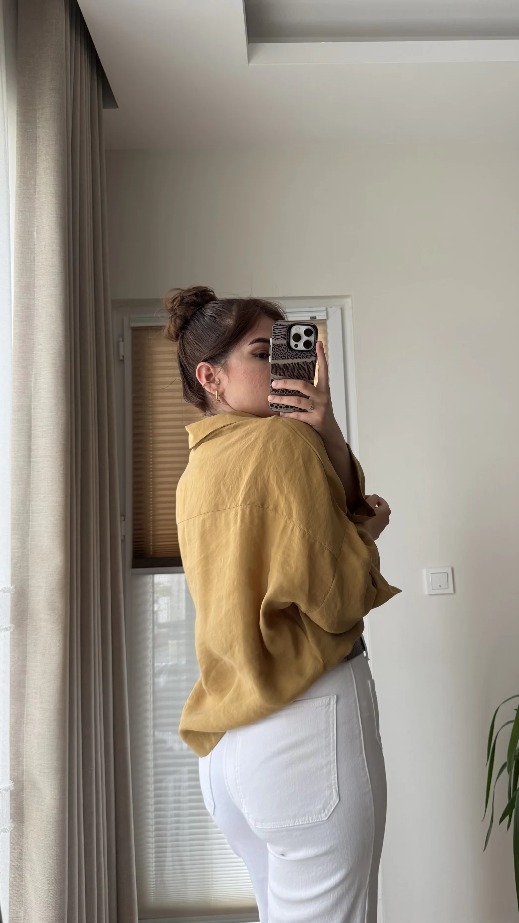 Polo Yaka Bluz Hardal