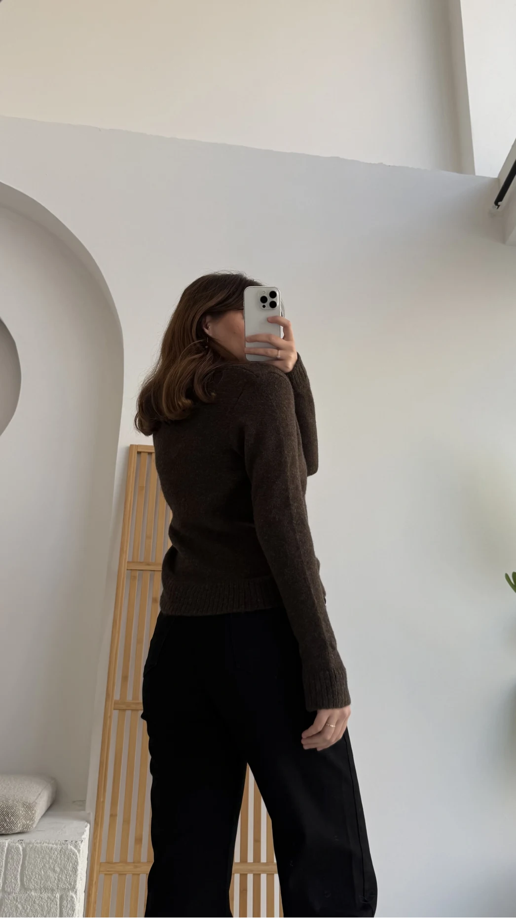 Polo Yaka Düğmeli Hırka - Acı Kahve