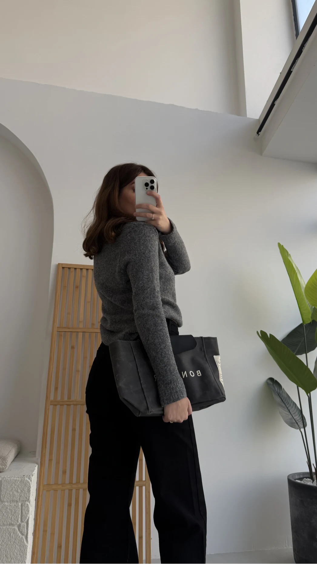 Polo Yaka Düğmeli Hırka - Antrasit