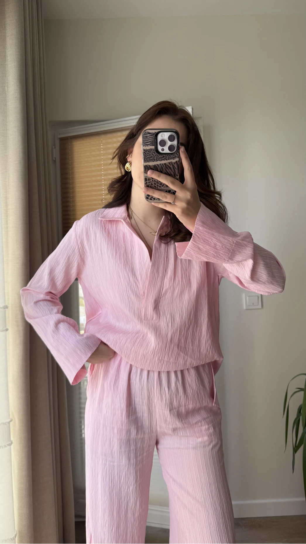 Polo Yaka Takım Pembe (6016)