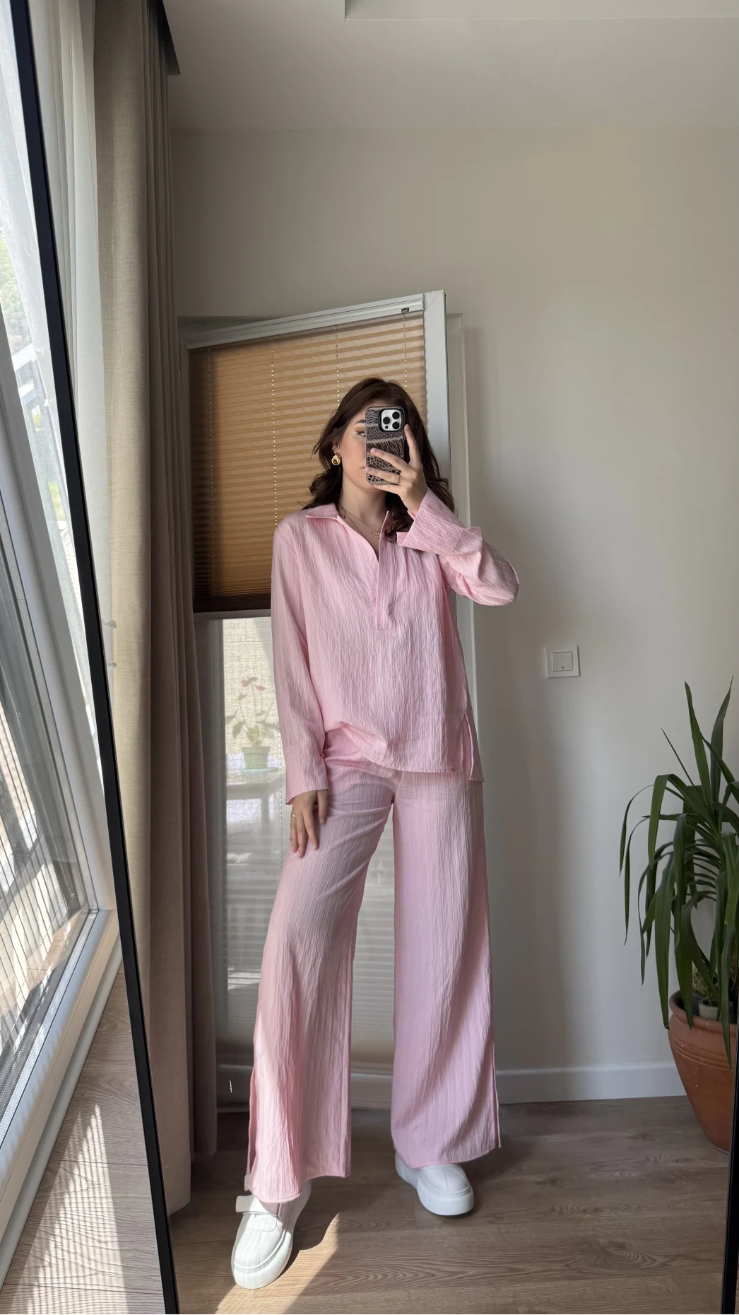 Polo Yaka Takım Pembe (6016)