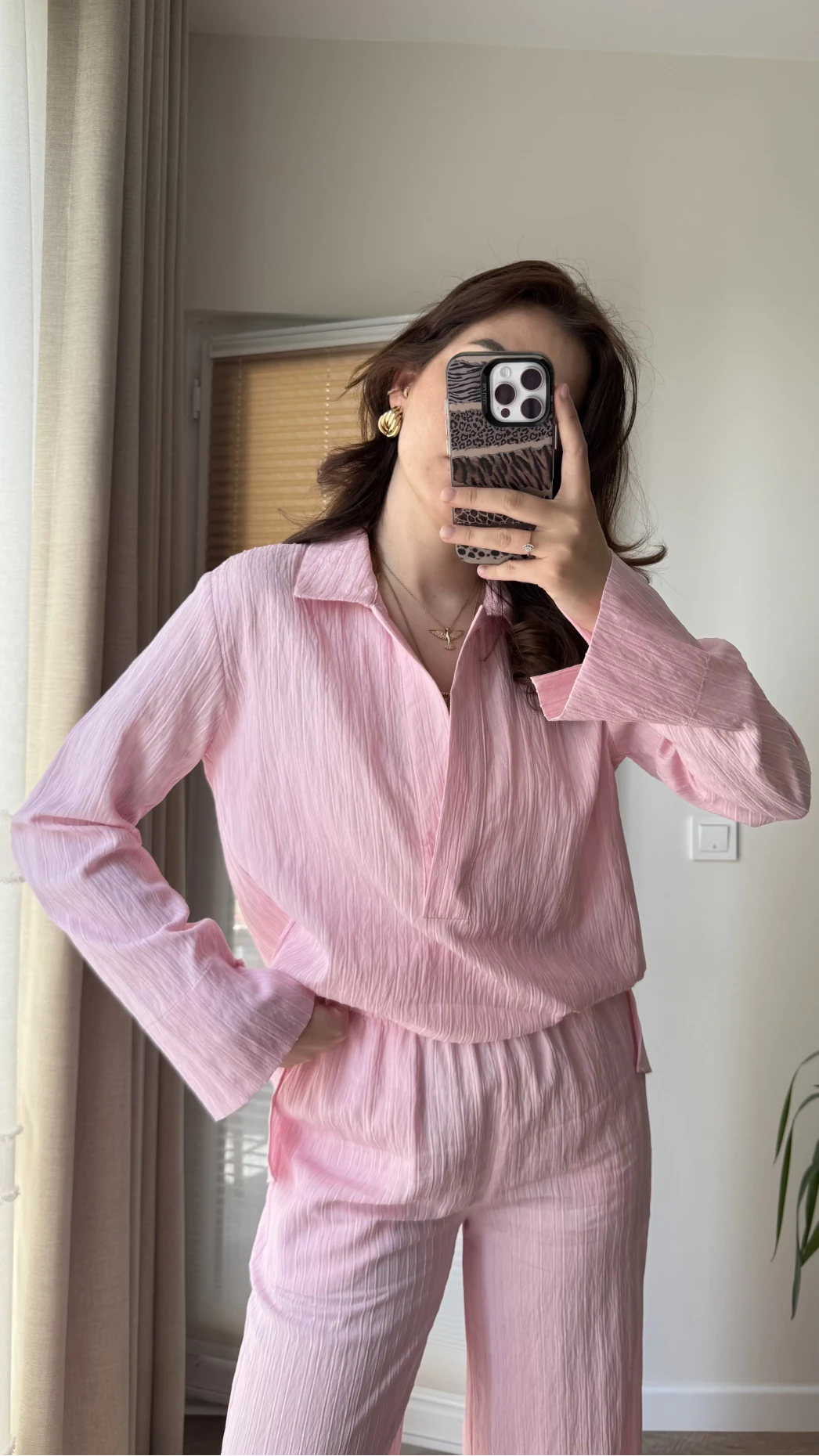 Polo Yaka Takım Pembe (6016)