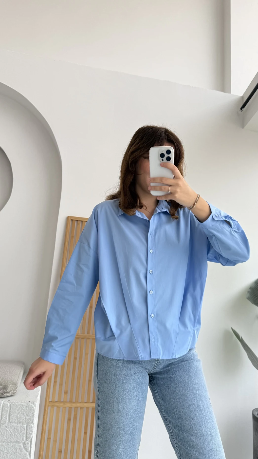 Poplin Gömlek Mavi Kod: 4985