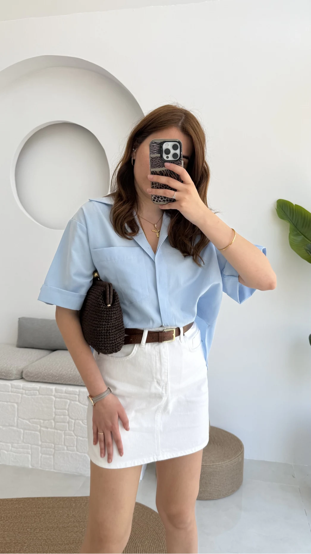 Poplin Kumaş Gömlek Mavi - 2093