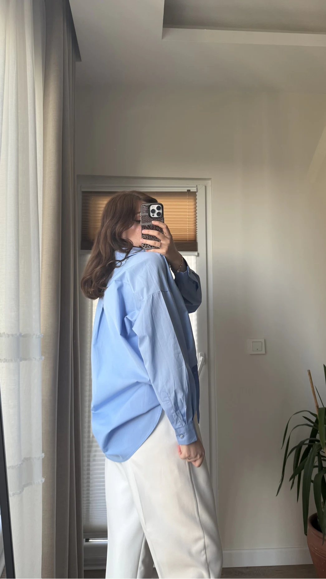 Poplin Premium Mavi Gömlek