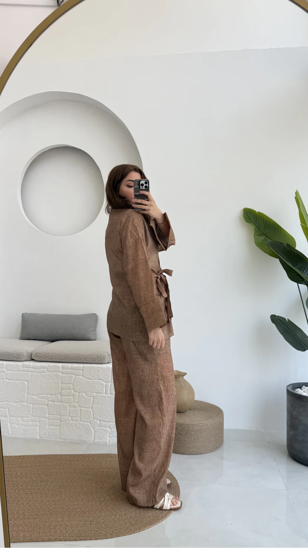 Portion Tensel Kimono Takım Kahve