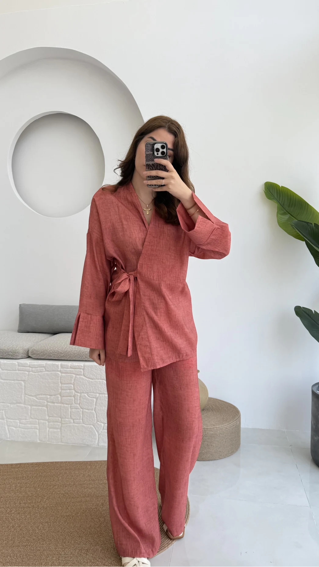 Portion Tensel Kimono Takım Kiremit