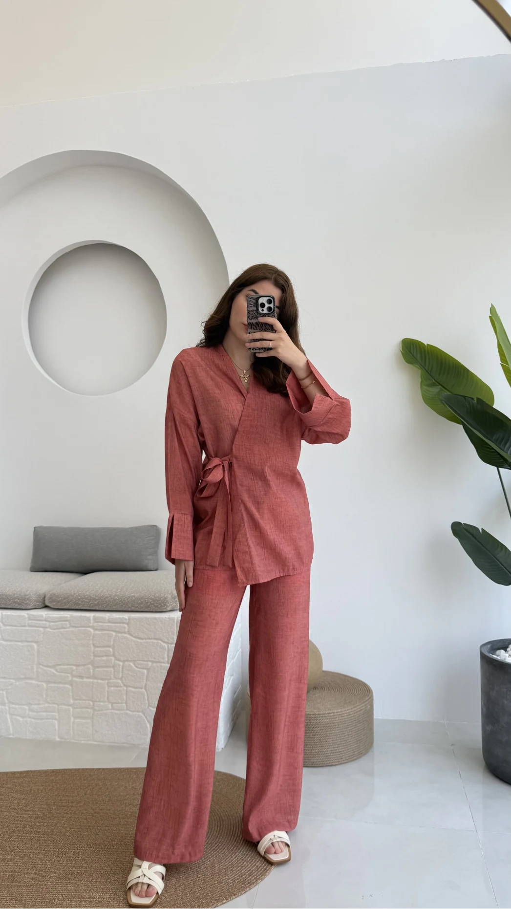 Portion Tensel Kimono Takım Kiremit