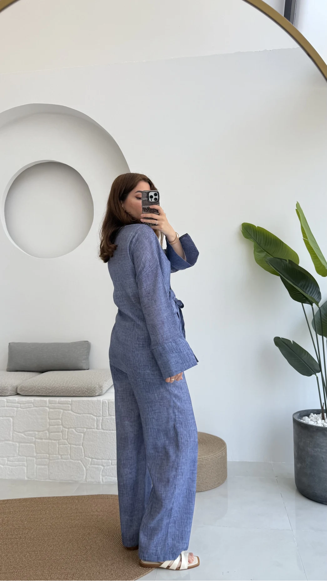 Portion Tensel Kimono Takım Koyu Mavi