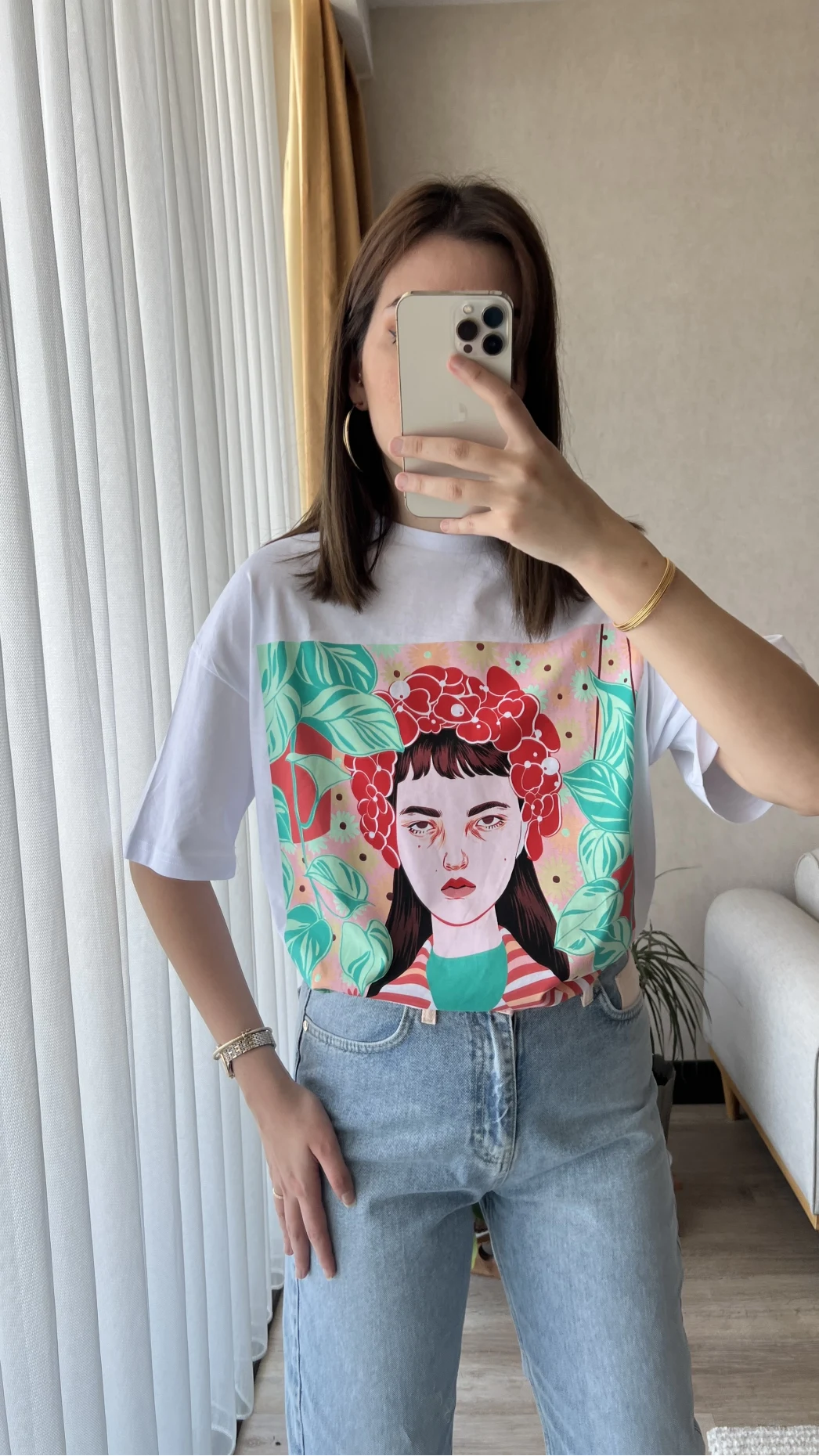 Portre Beyaz T-Shirt