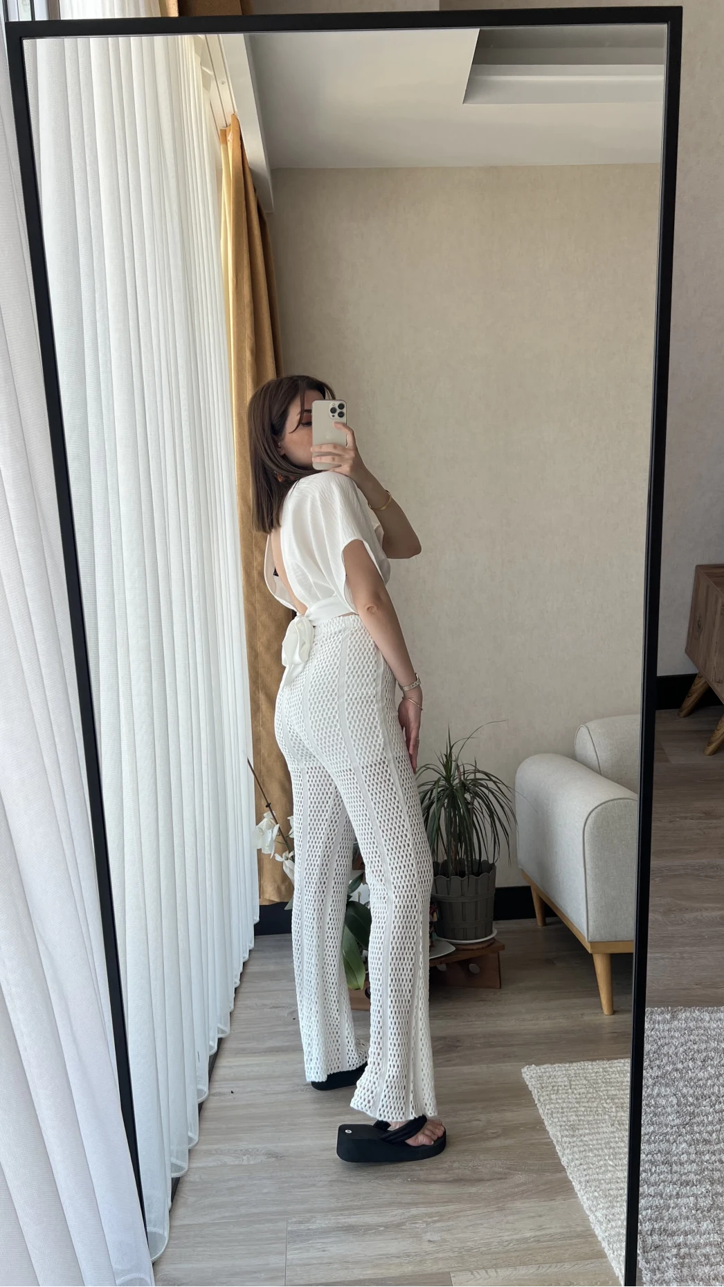 Premium Triko Beyaz Pantolon