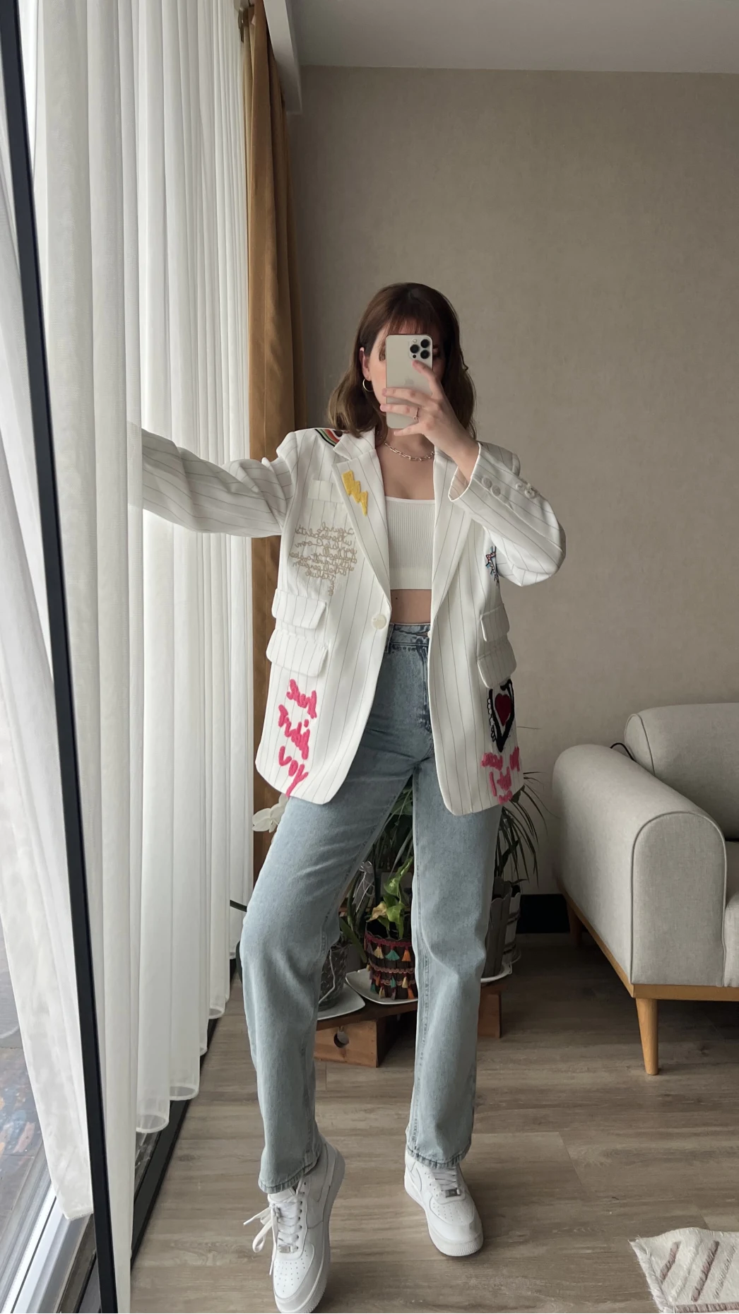 Premium Blazer Nakış Detay Ceket