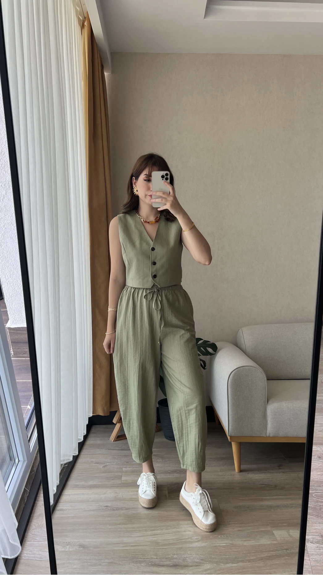 Premium Haki Yelekli Takım