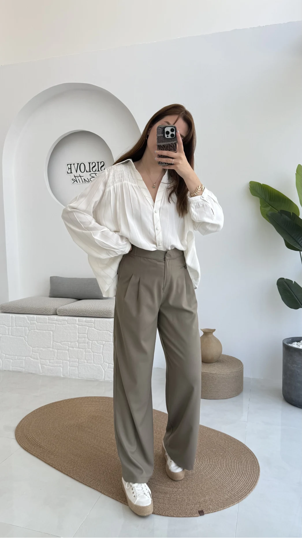 Premium Palazzo Pantolon - Haki