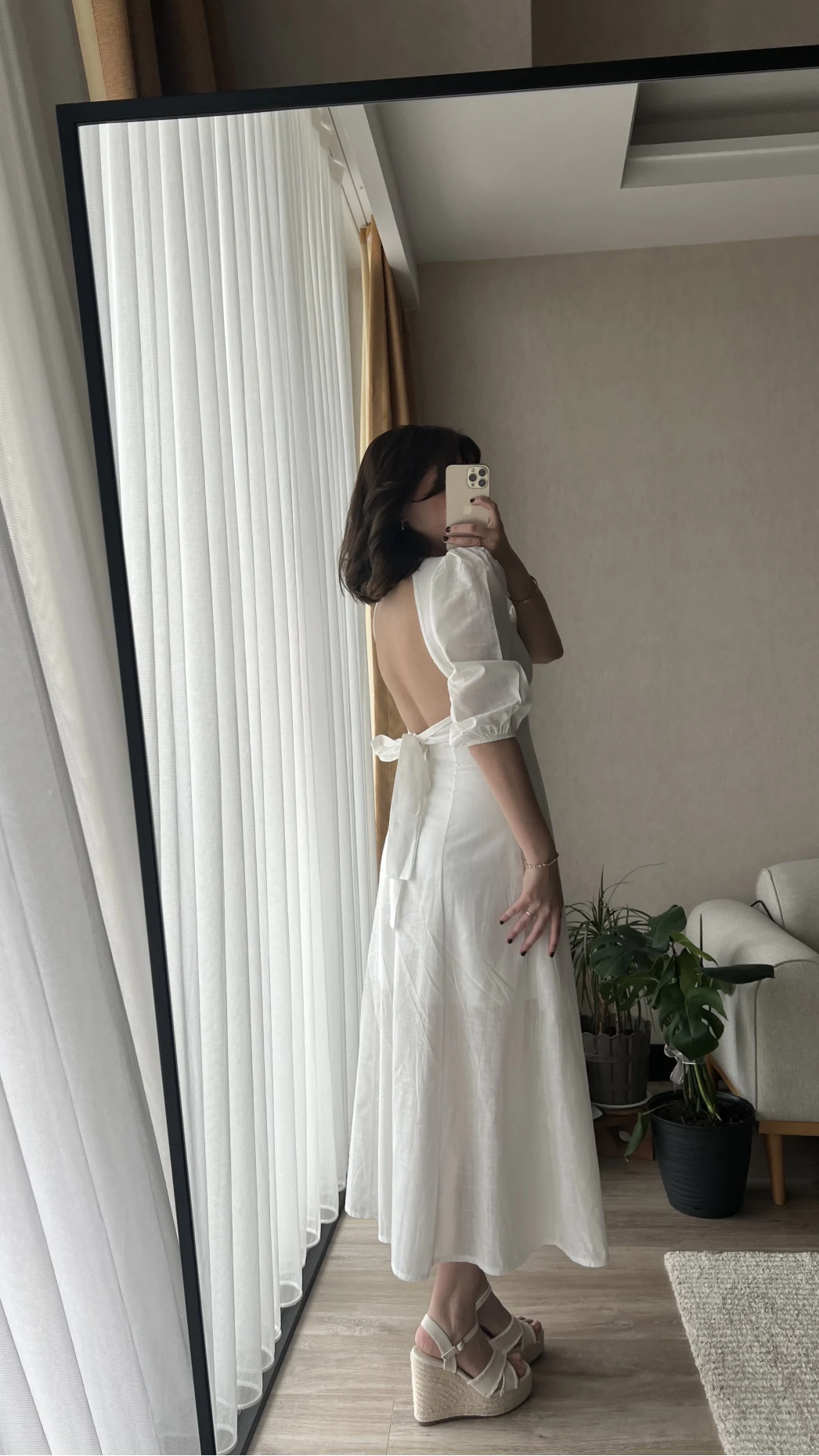 Prenses Beyaz Fiyonk Elbise