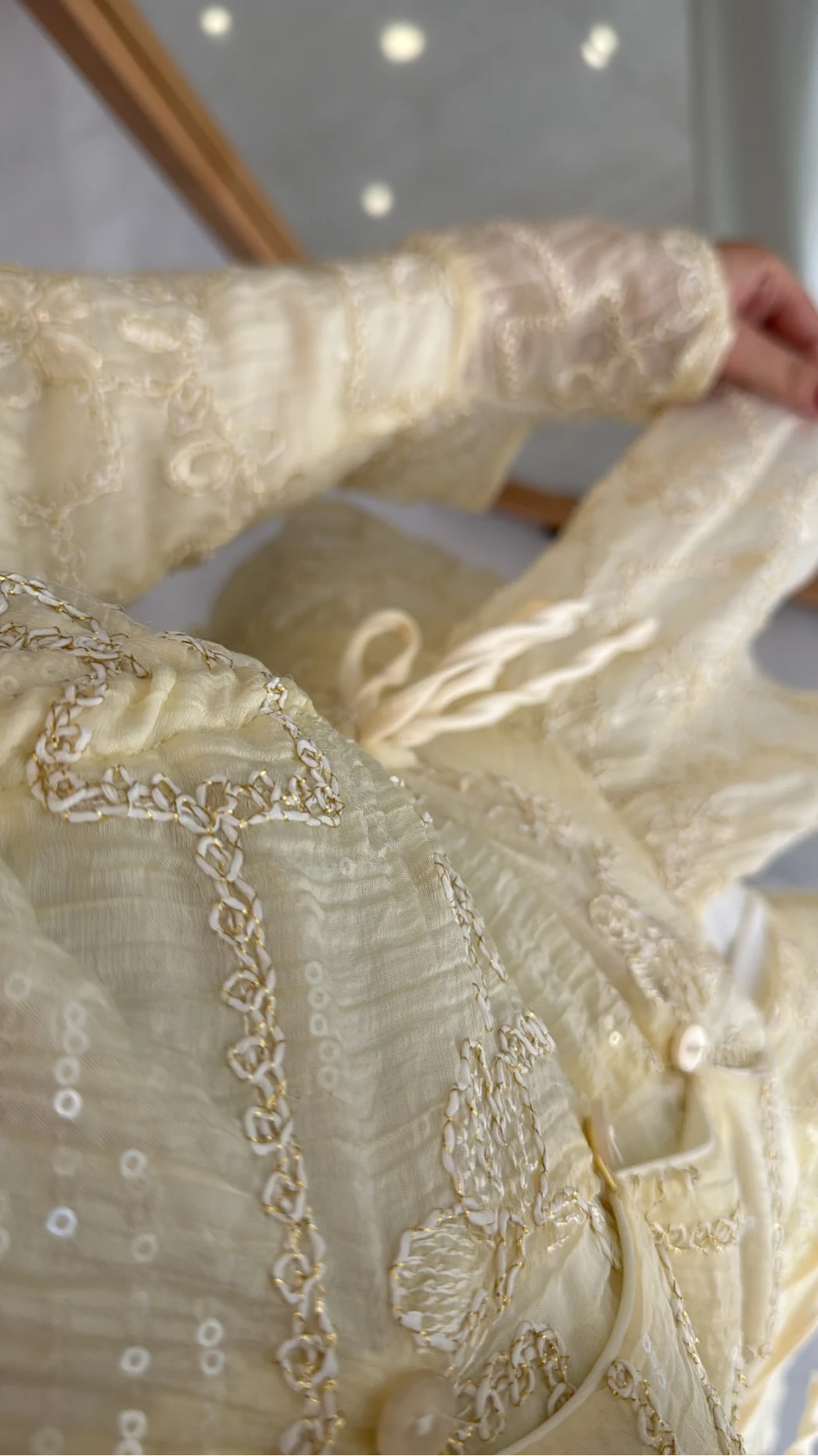Prenses Dantel Bluz - Sarı - Kod: 105332