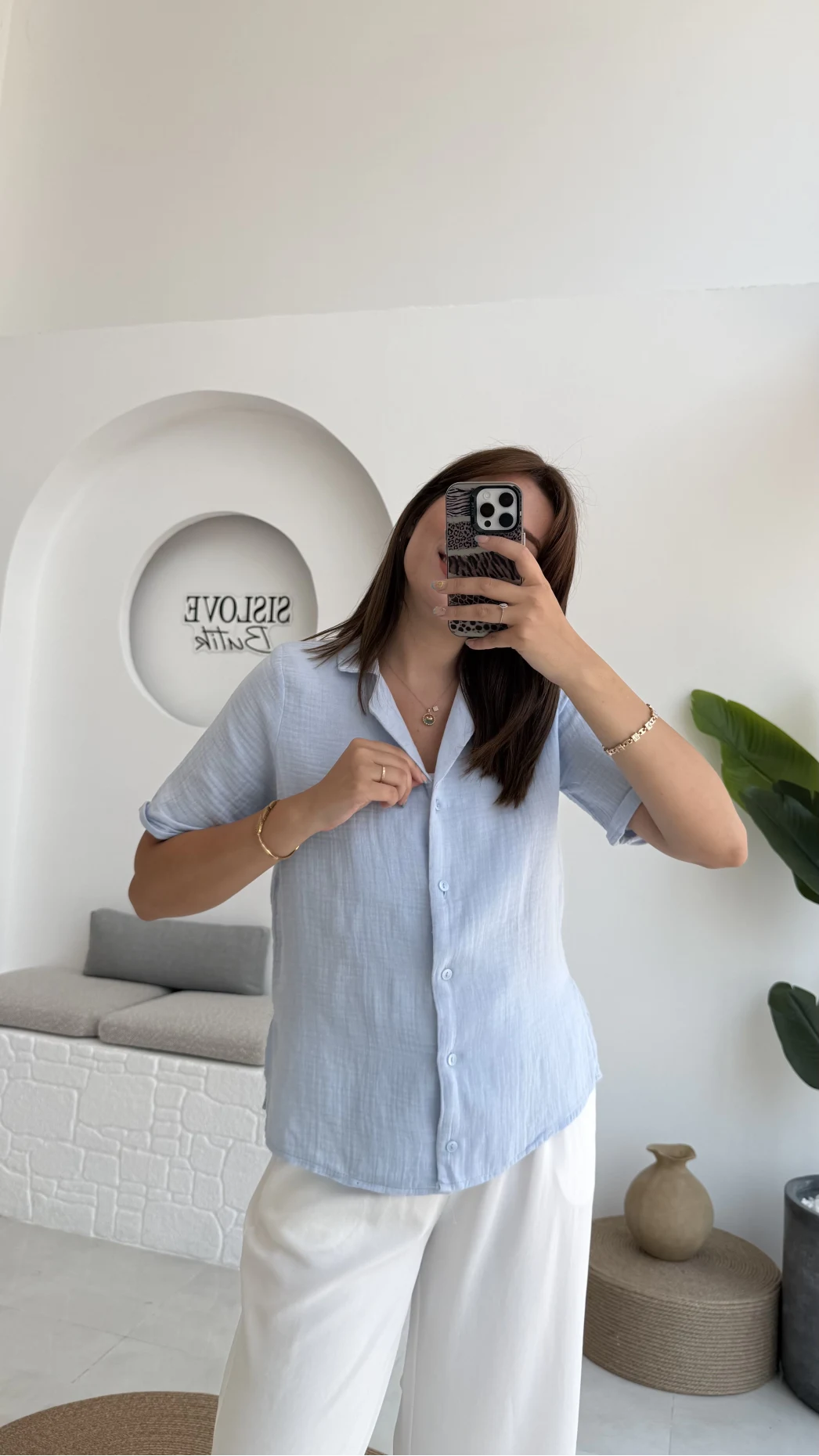 Puf Gömlek-2104-Bebe Mavisi