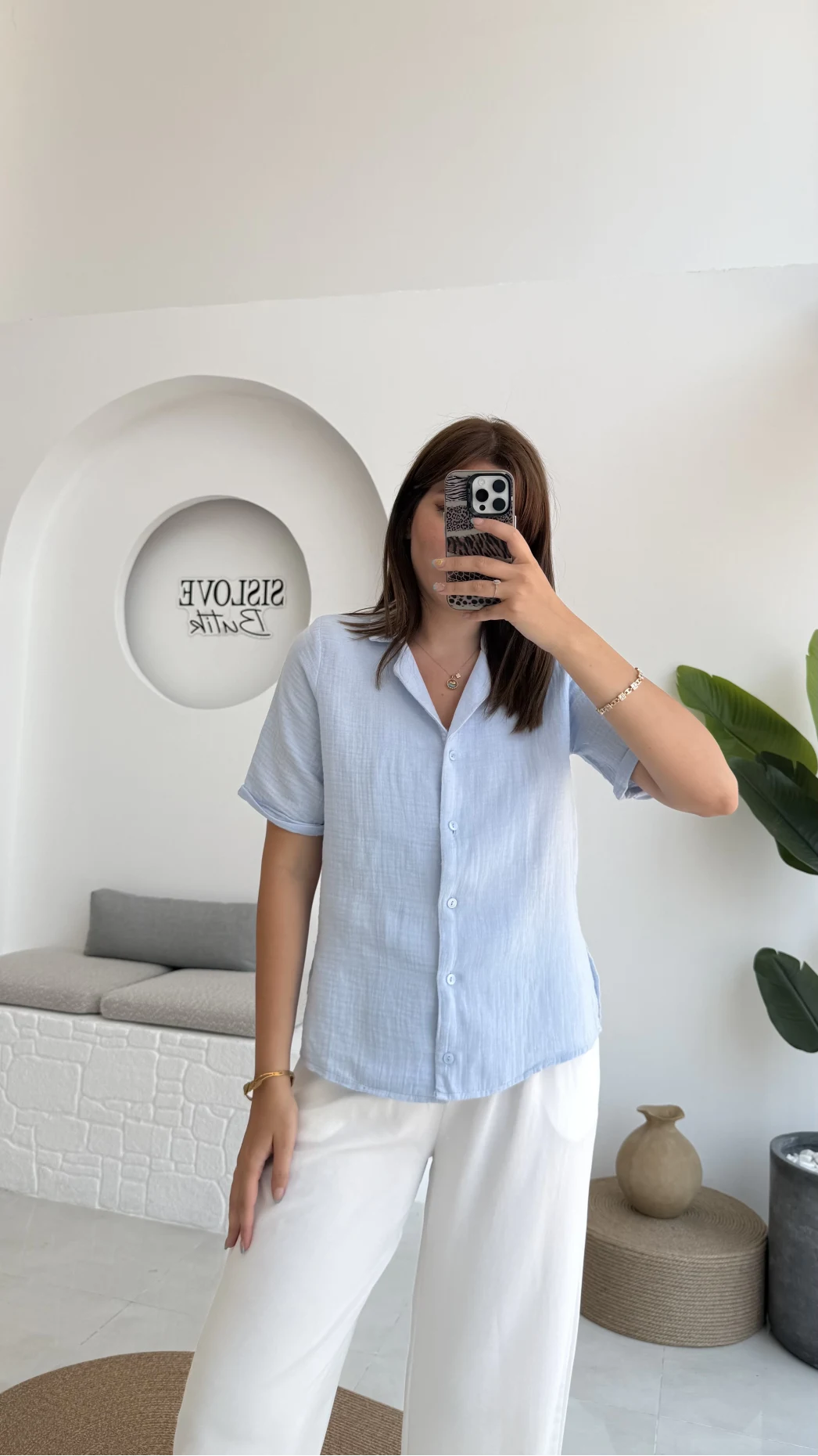 Puf Gömlek-2104-Bebe Mavisi