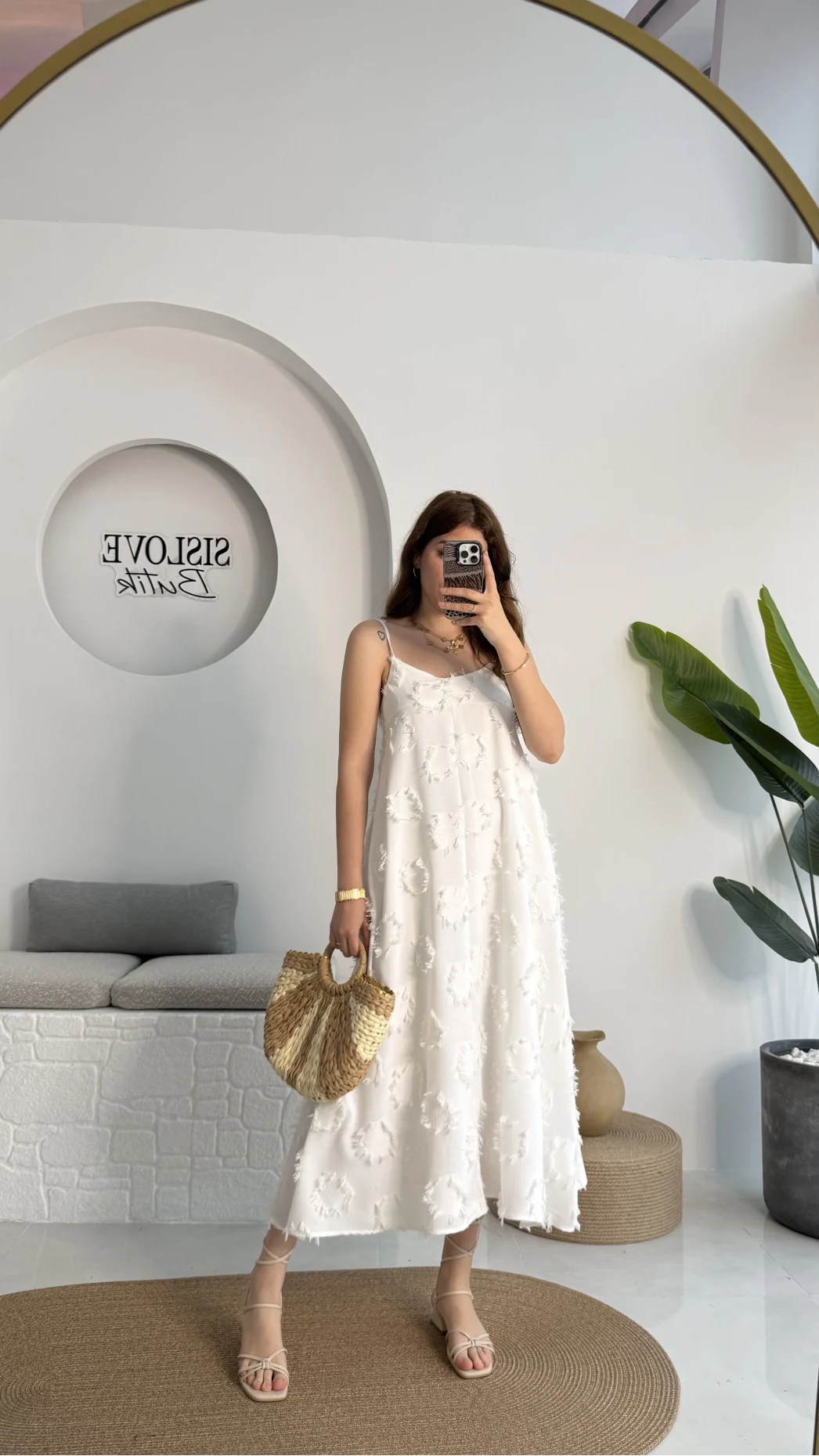 ELBİSE Püskül Elbise - Beyaz - 3060