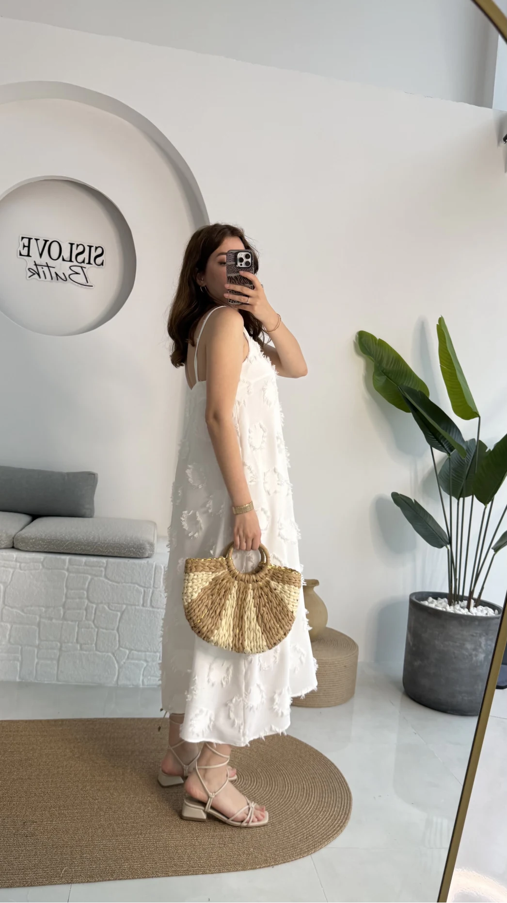 ELBİSE Püskül Elbise - Beyaz - 3060