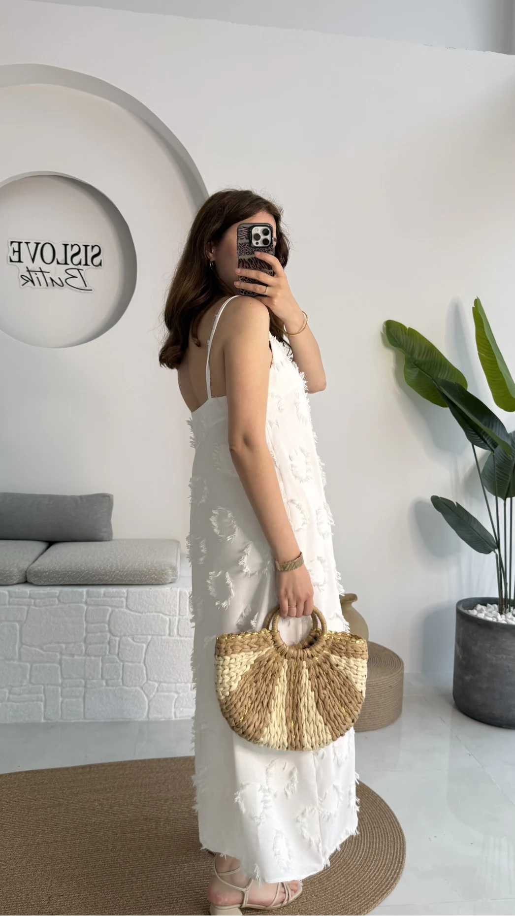 ELBİSE Püskül Elbise - Beyaz - 3060