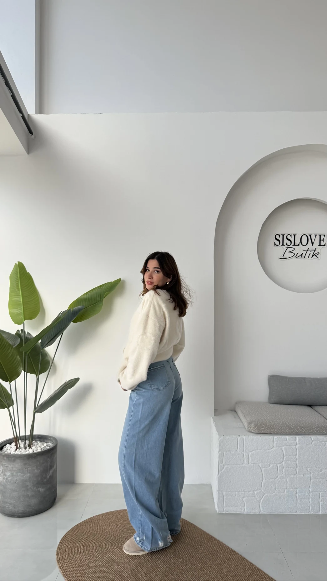 Püskül Yumoş Hırka - Ekru - Kod: 25030