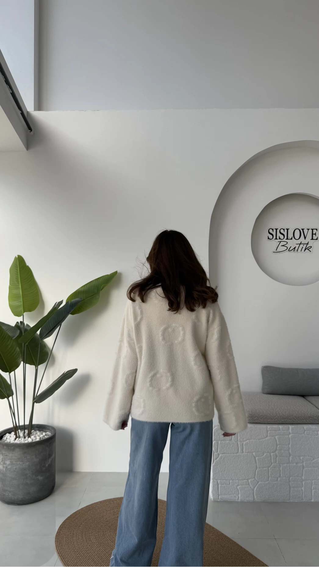 Püskül Yumoş Hırka - Ekru - Kod: 25030