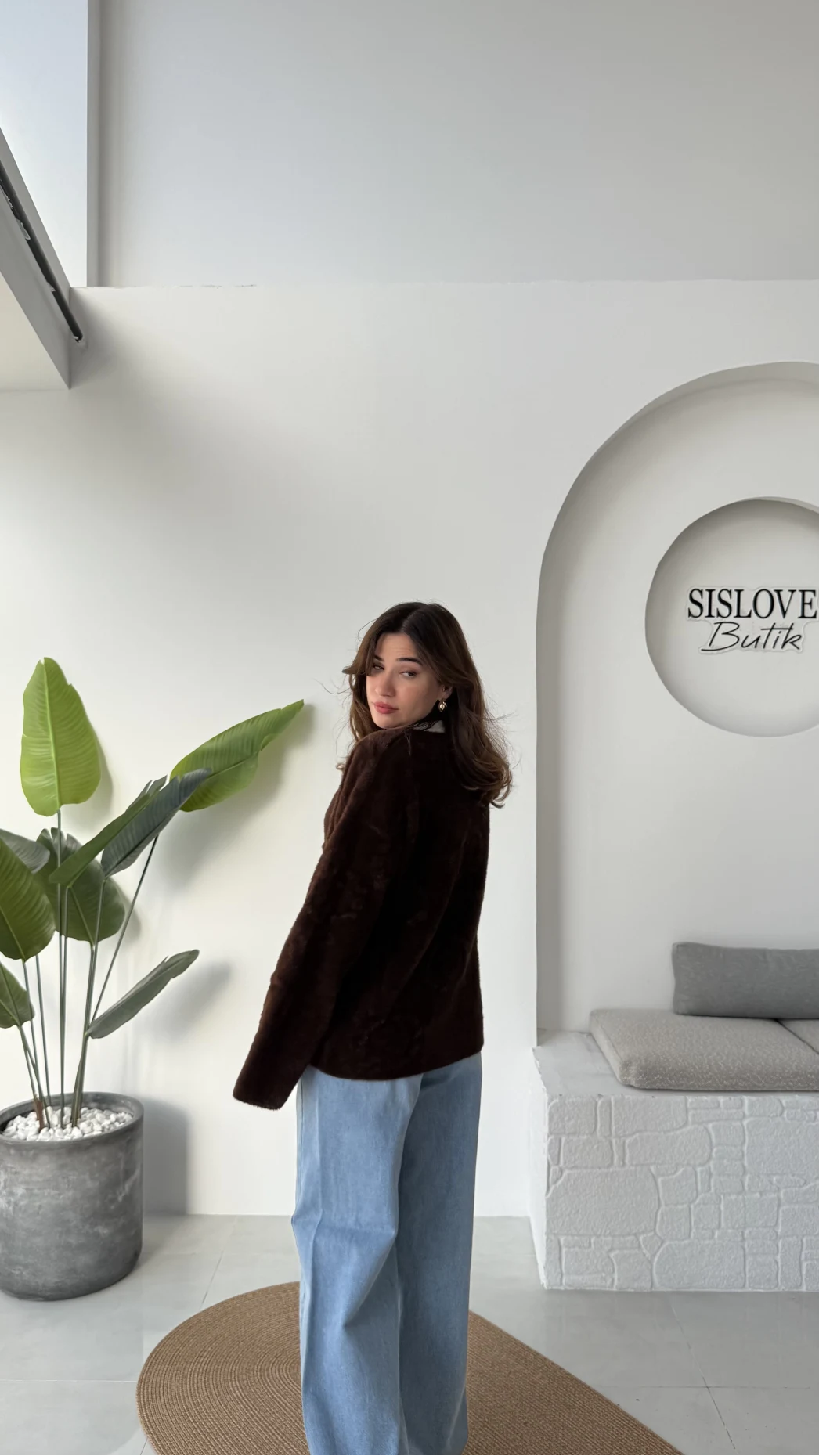 Püskül Yumoş Hırka - Kahve - Kod: 25030