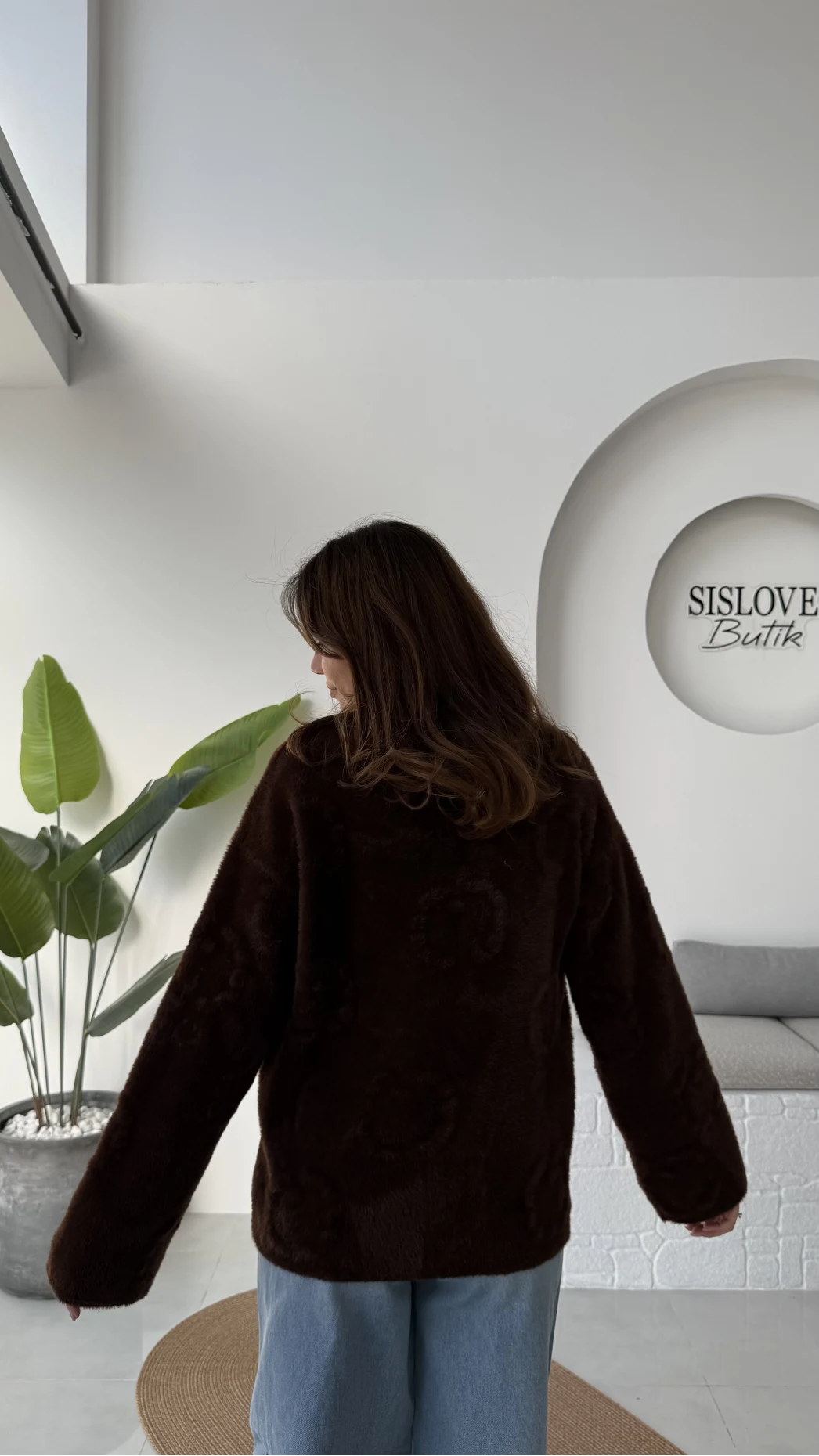 Püskül Yumoş Hırka - Kahve - Kod: 25030