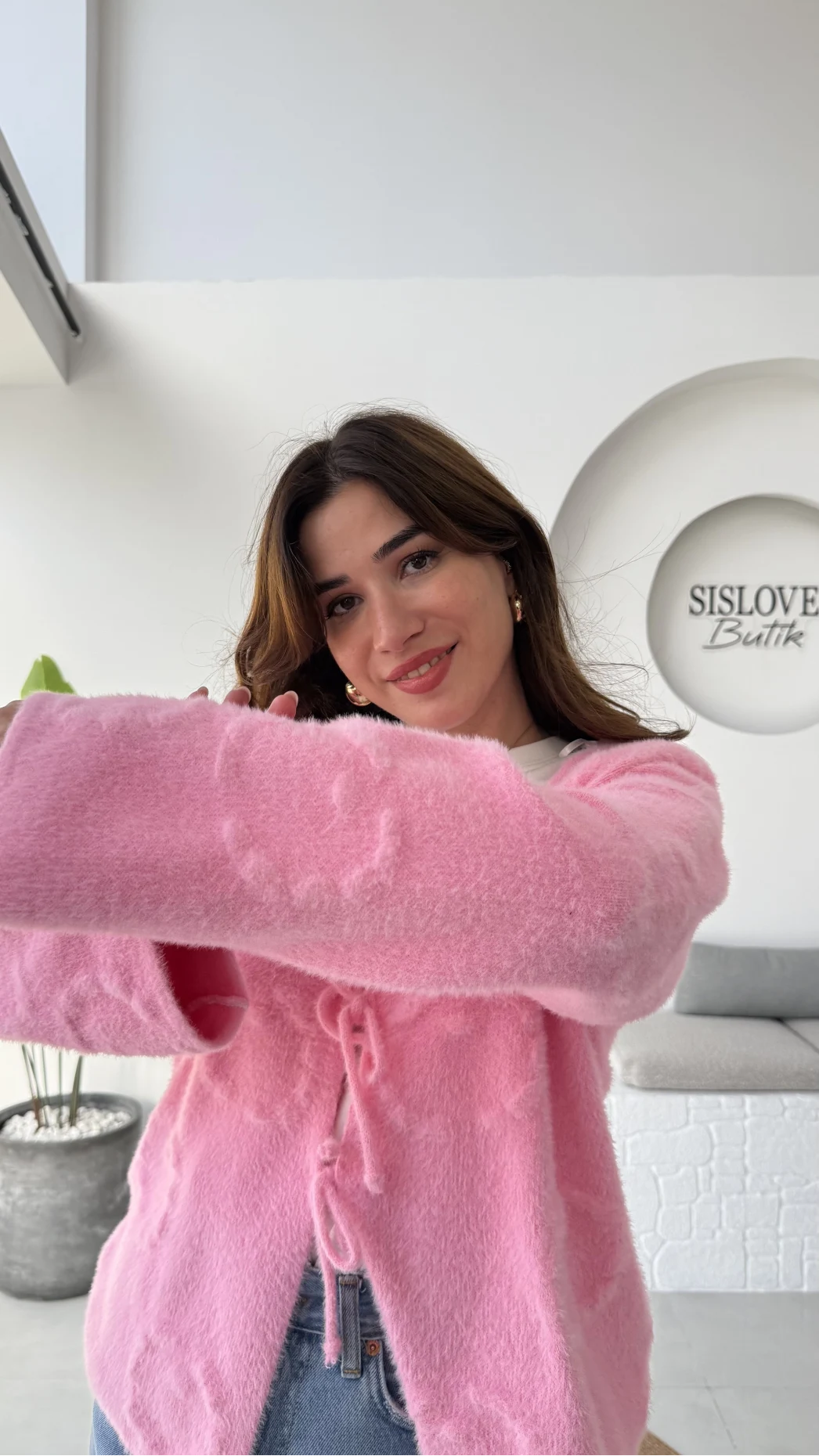 Püskül Yumoş Hırka - Pembe - Kod: 25030