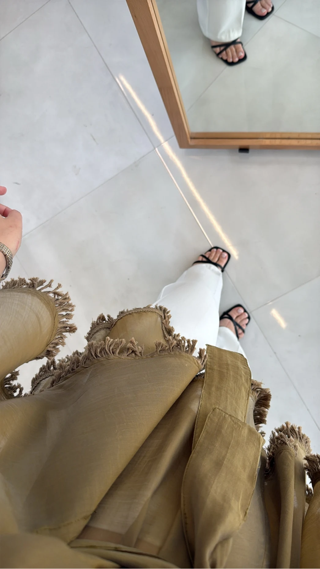 Püsküllü Kimono - Olive - Kod: 5101