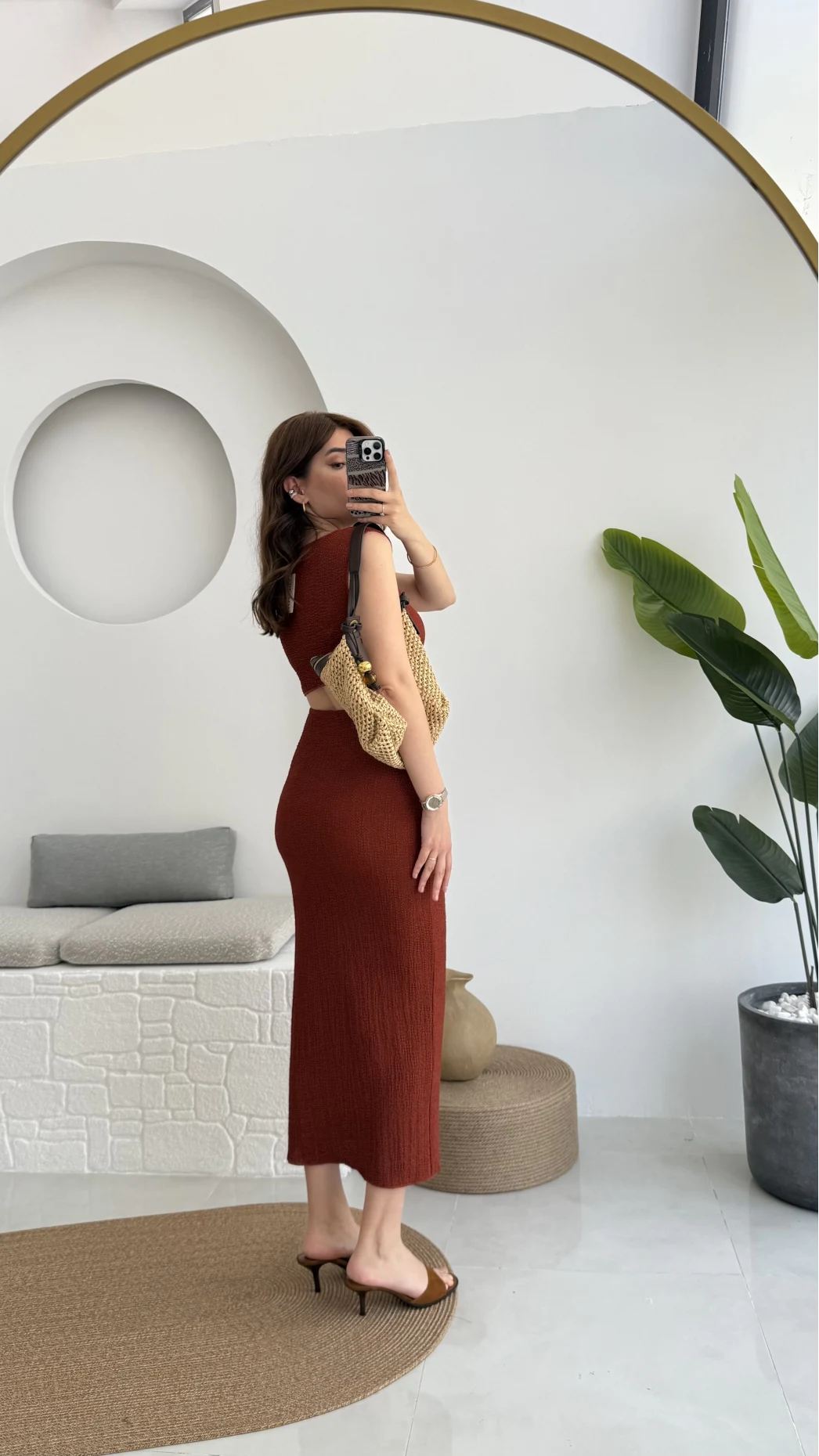 Ramona Bürümcük Elbise Kiremit