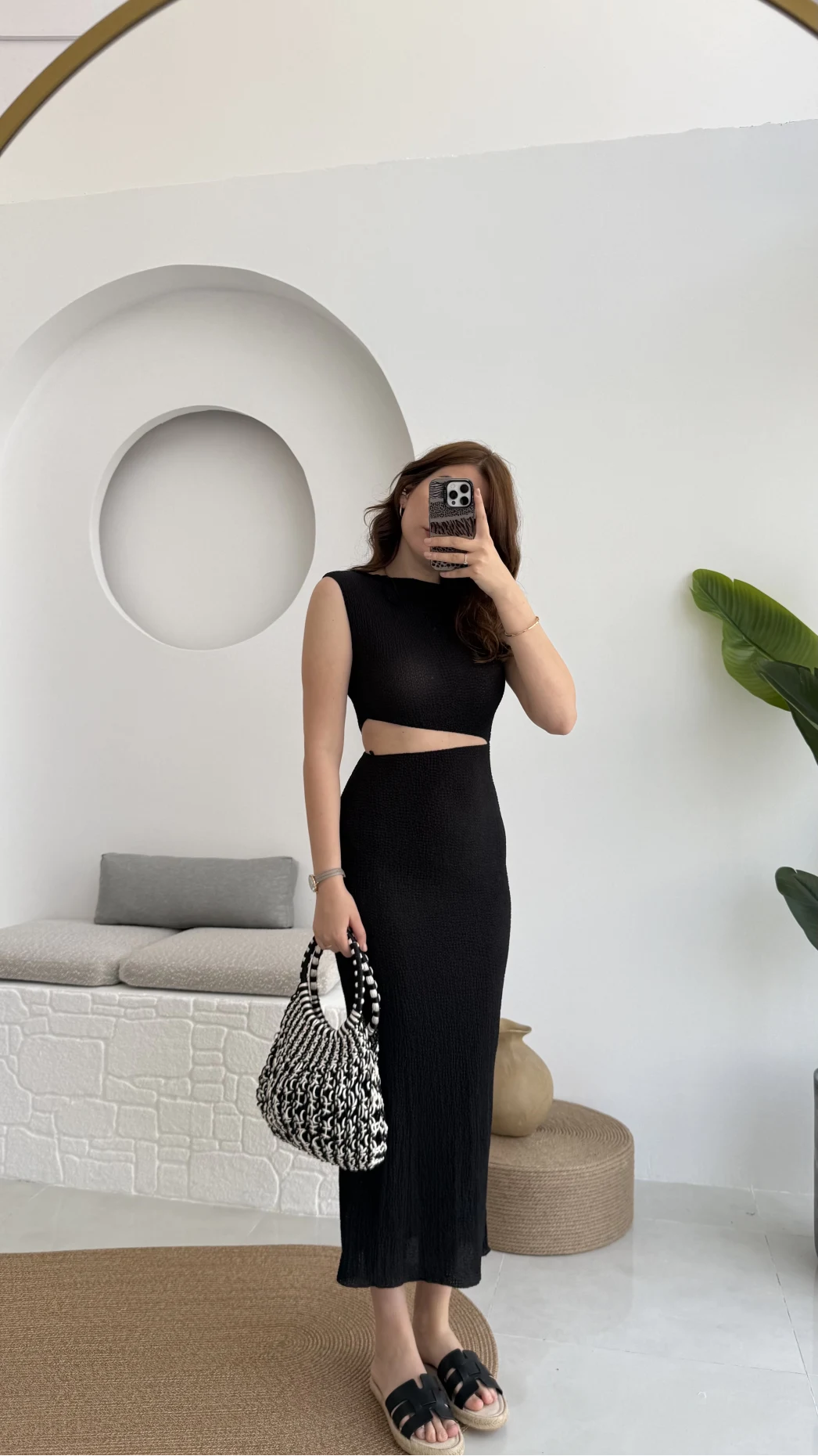 Ramona Bürümcük Elbise Siyah