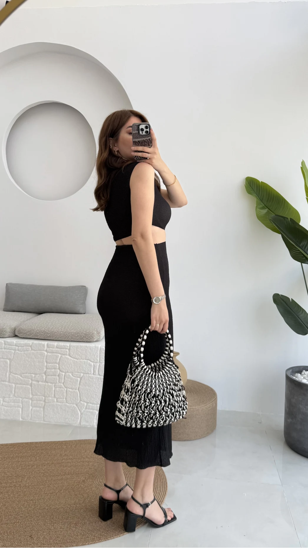 Ramona Bürümcük Elbise Siyah